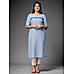 Polo blue linen kurti with embroidery