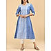 Light blue 60's cotton kurti with print