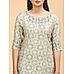 Multi colour modal chanderi printed kurti with embroidery