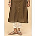 Brown cotton dobby kurti with embroidery