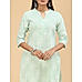 Light green 60's cotton kurti with print