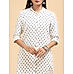 Off white cotton kurti with floral print