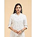 Off white cotton kurti with floral print