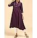 Wine Berry viscose kurti with embroidery and sequins work