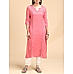 Light pink viscose kurti with embroidery