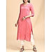 Light pink viscose kurti with embroidery