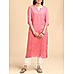 Light pink viscose kurti with embroidery