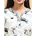 Off white viscose cotton kurti with digital print