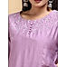 Light purple modal chanderi kurti with embroidery and hand work