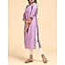 Light purple modal chanderi kurti with embroidery and hand work