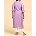 Light purple modal chanderi kurti with embroidery and hand work