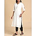 White cotton dobby kurti with embroidery