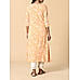 Yellow wrinkled rayon kurti with print