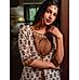 Brown modal chanderi kurti with print