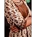 Brown modal chanderi kurti with print