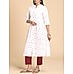 White double cotton kurti with floral print