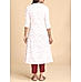 White double cotton kurti with floral print