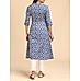 Blue viscose kurti with floral print