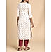 Ivory double cotton kurti with floral print