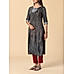 Black viscose kurti with embroidery