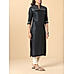 Black  viscose plain  kurti with embroidery