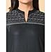 Black  viscose plain  kurti with embroidery