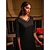 Black Viscose plain kurti with embroidery