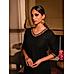 Black Viscose plain kurti with embroidery