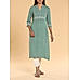 Green wrinkle viscose kurti with embroidery