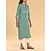 Green wrinkle viscose kurti with embroidery