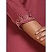 Onion pink poly viscose kurti with embroidery