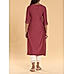 Onion pink poly viscose kurti with embroidery