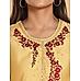 Yellow poly viscose kurti with embroidery