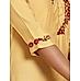 Yellow poly viscose kurti with embroidery