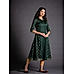 Green Poly Silk Kurti with Foil Print