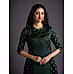 Green Poly Silk Kurti with Foil Print