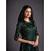 Green Poly Silk Kurti with Foil Print