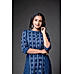 Royal Blue 60S Cotton Kurti with Mill Print