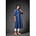 Royal Blue 60S Cotton Kurti with Mill Print