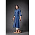 Royal Blue 60S Cotton Kurti with Mill Print