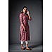 Magenta Chanderi Kurti with Foil Print