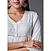 White Georgette Kurti with Bead Work