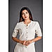 Off White Cotton Flax Kurti with Plain