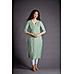 Green 60S Cotton Kurti with Plain