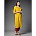 Mustard Cotton Kurti with Mill Print