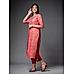 Red Chanderi Kurti with Mill Print