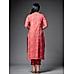 Red Chanderi Kurti with Mill Print