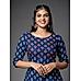 Den Blue Cotton Kurti with Mill Print