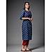 Den Blue Cotton Kurti with Mill Print