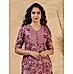 Pink Modal chanderi printed kurti with yoke